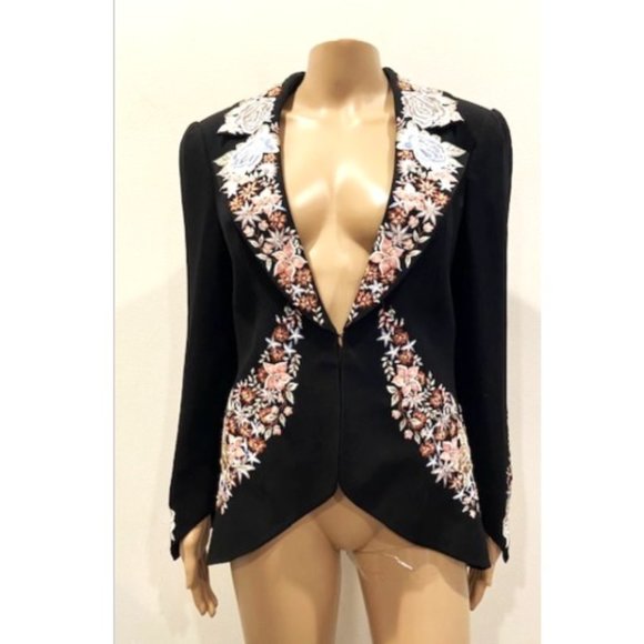 ZELDA Jackets & Blazers - ZELDA EMBROIDERED BLACK JACKET 6